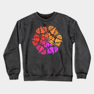 Warm Colors Flower Mandala Crewneck Sweatshirt